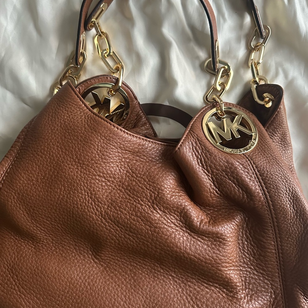 Michael Kors Brown Leather Tote Bag